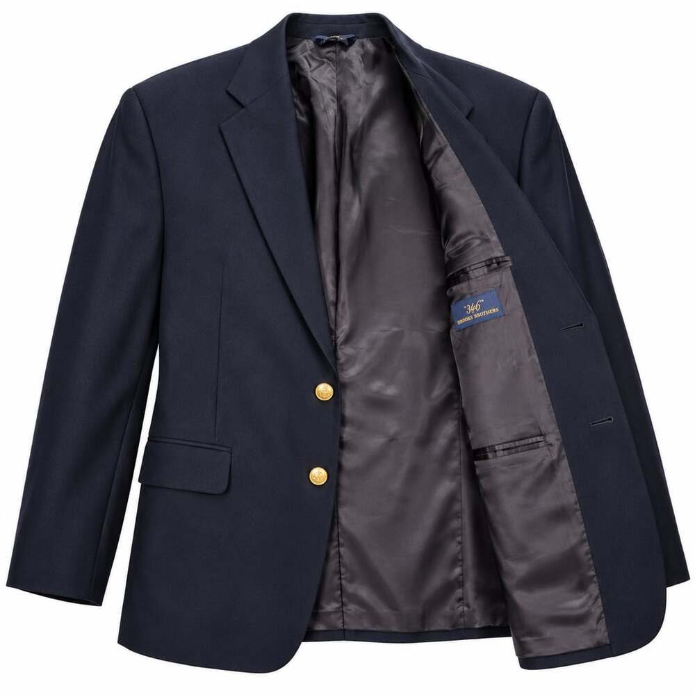 Brooks Brothers 346 Men’s Blazer 42R Navy Gold Wool Cashmere Old Money Preppy